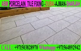 Porcelain Floor Tiles Fixing Contractor dubai ajma