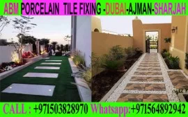 Porcelain Floor Tiles Fixing Contractor dubai ajma