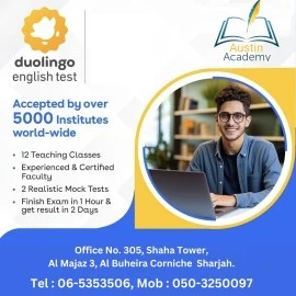 Duolingo classes in Sharjah with Transportation.