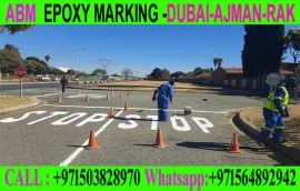 Road Marking Flooring in Ajman Dubai 