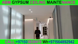 Office Gypsum Wall Partition and Painting Ajman Du