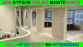 Office Gypsum Wall Partition and Painting Ajman Du