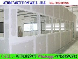 Office Gypsum Wall Partition and Painting Ajman Du