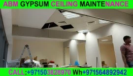 Office Gypsum Wall Partition and Painting Ajman Du