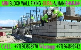 Block wall Fixing work Contractor ajman sharjah 