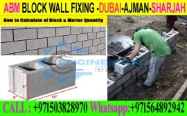 Block wall Fixing work Contractor ajman sharjah 