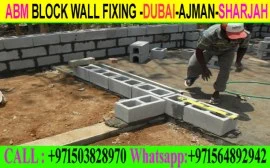 Block wall Fixing work Contractor ajman sharjah 