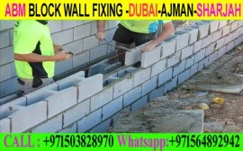 Block wall Fixing work Contractor ajman sharjah 