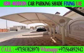 Modern Car Parking Shade Fixing in Dubai Ajman Sha