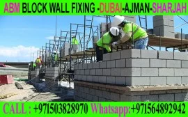 Block wall Fixing work Contractor ajman sharjah du