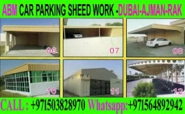 Modern Car Parking Shade Fixing in Dubai Ajman Sha